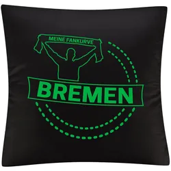 multifanshop Kissenbezug - Bremen - Meine Fankurve - Druck grün - Kissen