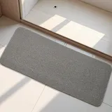 Rutschfeste PVC-Badematte, schnell trocknend, weich, waschbar, Duschmatte für Innendusche oder Badewanne, rutschfeste Badezimmermatten für Boden, große saugfähige Badematten (grau, 40 x 100 cm)