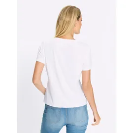 Heine Shirt in weiß-erdbeere | Gr.: 42