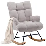 LuxusKollektion Schaukelsessel Schaukelstuhl Stillsessel Schaukelsessel 136kg Grau