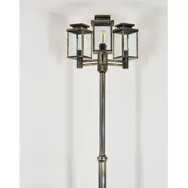 hofstein Poggio Außenwegeleuchte aus Metall/Glas in Braun/Goldfarben/Klar - Braun/Gold