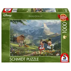 Disney, Mickey & Minnie in den Alpen - 1000 Teile Puzzle (Thomas Kinkade)