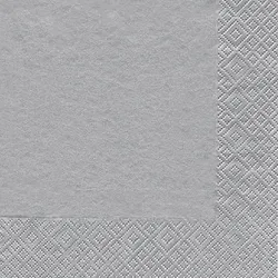 Serviette Uni 20tlg. Papier Silber