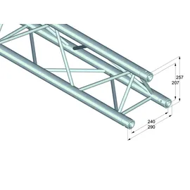 Alutruss TRILOCK 6082-5000 3-Punkt-Traverse Silber
