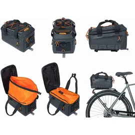 Basil Miles Tarpaulin MIK Gepäckträgertasche 7 l schwarz/orange