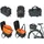 Basil Miles Tarpaulin MIK Gepäckträgertasche 7 l schwarz/orange