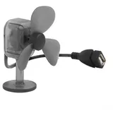 Hasaller Windturbinen 5W Windbetrieben USB Ladegerät Powerbank Outdoor Mini Tragbare Windgenerator Windturbine USB Ladegerät Windkraft mit Atmosphäre Licht für Camping Outdoor Aktivitäten Abenteuer