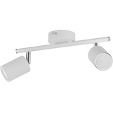 ledscom.de Deckenstrahler WAIKA, zweiflammig, weiß, matt, inkl. LED GU10 Lampen je340lm warmweiß