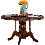 aea Tische Runde Möbel Esszimmer Esstisch Luxus Rund Tisch Massiv Holz Einrichtung - Braun