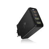 ICY BOX 4-Port USB-C/USB-A Ladegerät, 100W, USB 3.0 & Schwarz