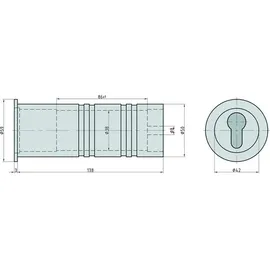 BASI Rohrtresor Länge 138mm Ø 50mm Wandtresor