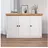 Homestyle4u Sideboard 134,6 x 82 x 41,8 cm Weiß / Eiche