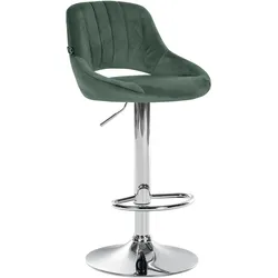 CLP Barhocker Milet Samt grün/chrom