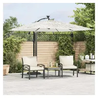 VidaXL Sonnenschirm mit Stahlmast Weiß 269x269x235 cm