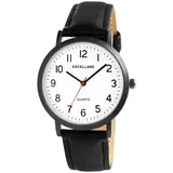 Excellanc Herrenuhr mit Armband aus Kunstleder - Schwarz/Weiß
