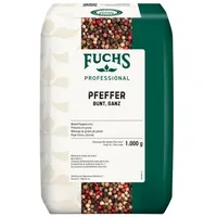 Fuchs Foodservice Gewürz, Fuchs Bunter Pfeffer ganz aus grünem weißem schwarzem Pfeffer 1000g