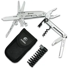 GORANDO GORANDO® Multitool | 16in1 CITY JUNGLE Multifunktions Taschenmesser Edelstahl gr...