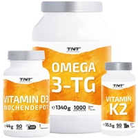 TNT O3-D3-K2 Sparbundle - mit Omega 3, Vitamin D3 und K2 1,41 kg Kapseln