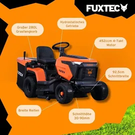 FUXTEC Rasentraktor FX-RMT92A, Hydrostat, 452 ccm, 92 cm Schnittbreite