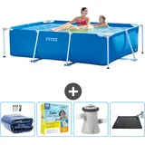 Intex Rahmenschwimmbecken rechteckig – 220x150x60 cm – Zubehör CB11 Blau No Size
