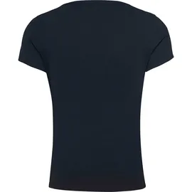 Tommy Jeans Slim Essential Rib Kurzarm-T-Shirt Dark Night Navy XS