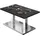 GGM Möbel Bistro Loungetisch 130 x 80 x 41 cm Schwarz Marmor/Edelstahl