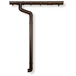 Kunststoff Dachrinnenset für Karibu Gartenhaus Soltau 1/2/3-braun-Soltau 2 Set 420 A