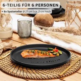 sänger Speiseteller Madeira 6er Set schwarz