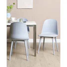 Beliani Esszimmerstuhl 2er Set FOMBY Hellblau