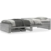vidaXL Bettgestell 90 x 200 cm Grau