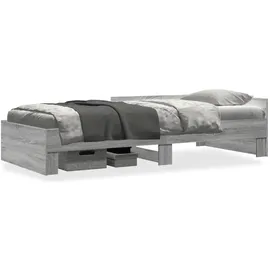 vidaXL Bettgestell 90 x 200 cm Grau