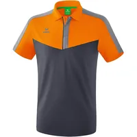Erima Squad Funktions-Poloshirt new orange/slate grey/monument grey M