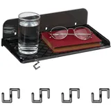 Relaxdays Nachttisch 8,5 x 30 x 15,5 cm Schwarz