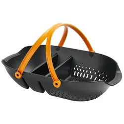 FISKARS Erntehelfer, Erntekorb, Kunststoff, BxL: 13 x 39 cm - schwarz | orange