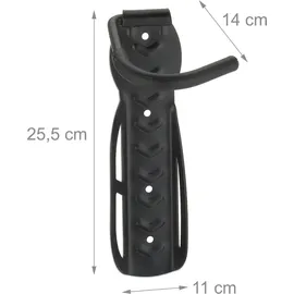 Relaxdays Fahrrad Wandhalterung 2er Set schwarz