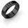 FYNCH-HATTON Fingerring Schmuck Geschenk Edelstahl Ring Curb Kerben schwarz 64