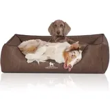 Knuffelwuff Hundebett Rockland XXXL 100 x 100 cm braun