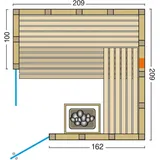 InfraWorld Infrarotkabine Solido Complete 209 Ecke Eckeinstieg links