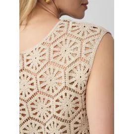 s.Oliver Tanktop Semitransparent Häkelspitze Beige S