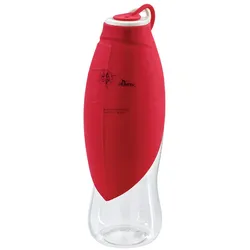 HUNTER Outdoor Trinkflasche mit Silikonnapf List 550 Milliliter Hundenapf rot