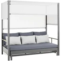 Dehner Daybed Hollywood, ca. B195/H195/T183 cm, schwarz Grau