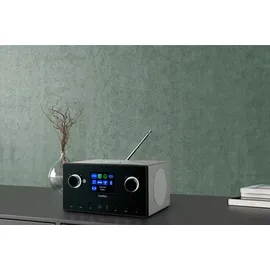 Medion P85444 2.1 Internetradio mit Subwoofer (DAB+, UKW Radio, Spotify Connect, WLAN, Bluetooth, Streaming, Equalizer, Farbdisplay, USB, AUX, Wecker, Schlummerfunktion, Sleep Timer) Titan
