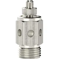 Riegler Schalldämpfer, Dämpferelement gesintert,ES-Gehäuse,einst.bar,G1/4,