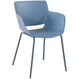 CLP Stuhl, Blau, Kunststoff, 58x80x54 cm, Esszimmer, Stühle, Esszimmerstühle, Armlehnenstühle