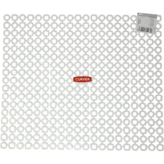 KETER Curver Spülbeckenmatte, eckig Abtropfmatte aus Kunststoff, Farbe: weiß