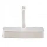 Greemotion Sonnenschirmständer – Balkon-Schirmständer für Sonnenschirm aus Beton & Kunststoff - Wand-Sonnenschirmfuß eckig & platzsparend - Balkonschirmständer Weiß, 20kg