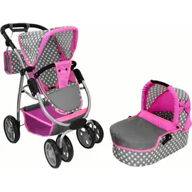 alice"s wonderland' Alice 2-in-1-Puppenwagen Sterne Rosa