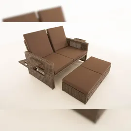 CLP Ancona 5mm Loungesofa braun meliert/terrabraun