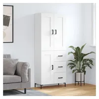 VidaXL Highboard Weiß 69,5x34x180 cm Holzwerkstoff