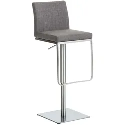 CLP Barhocker Panama Stoff grau/edelstahl